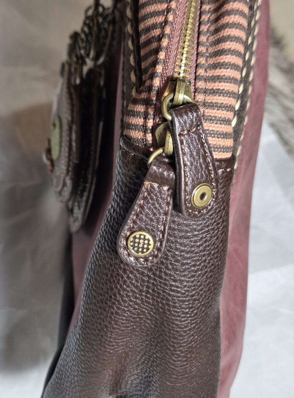 Chala Bowling Bag in Burgundy With 2 Extra Charms! NWT - Picture 13 of 13